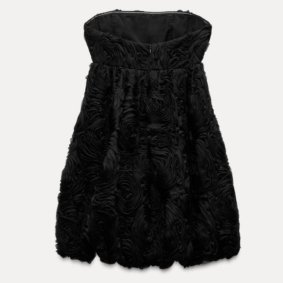 Zara | Floral Mini Dress with Bubble Hem - Picture 5 of 15